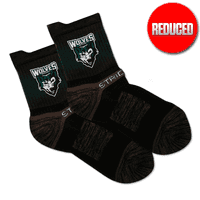 Wolves Black QTR Socks